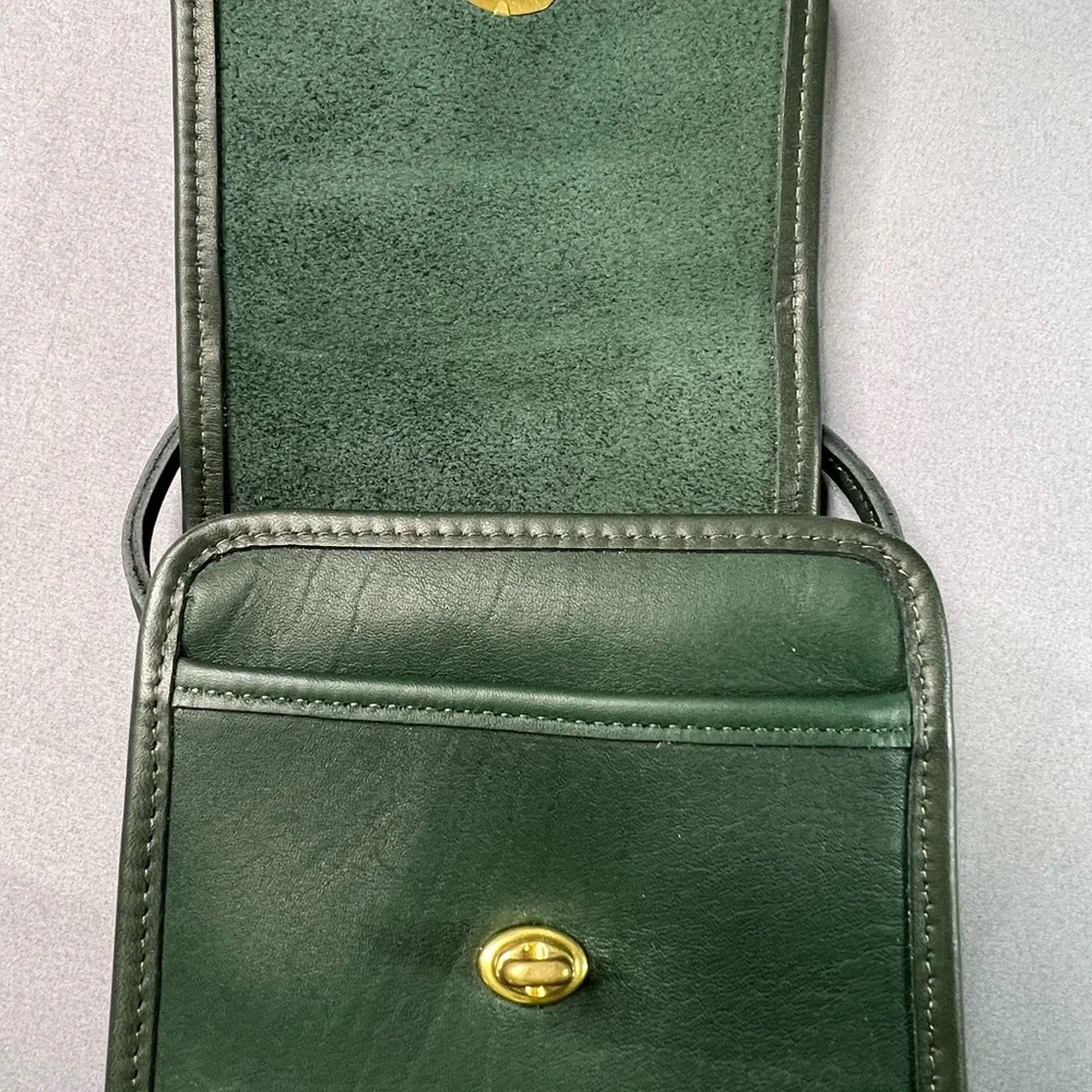 Coach Scooter Bag 9893 bottle green leather vintage - Picture 8 of 12